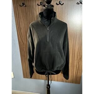 Victoria's Secret PINK Black Quarter Zip Pullover in Size M